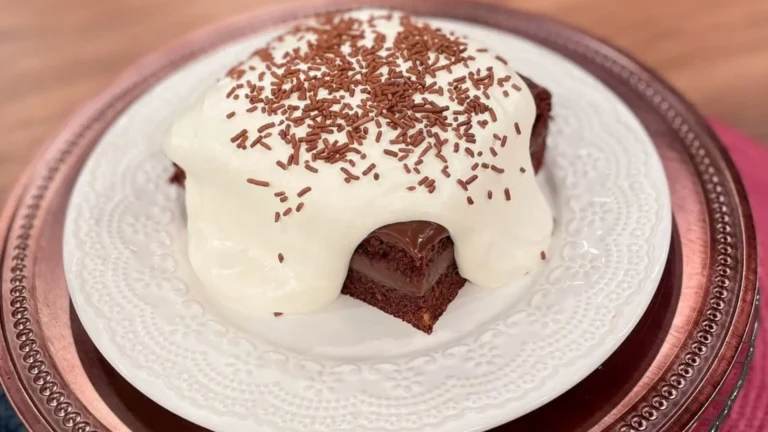 Bolo de brigadeiro com marshmallow!