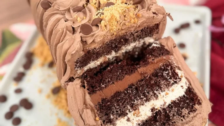 Bolo de paçoca com chocolate!