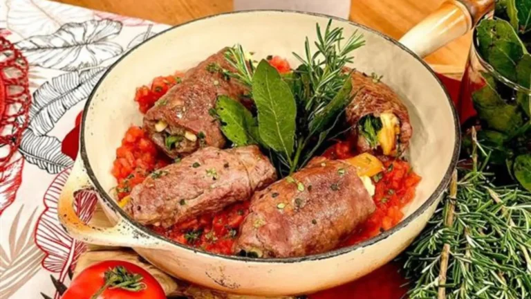 Bracciola de forno ao tartare de tomate fresco