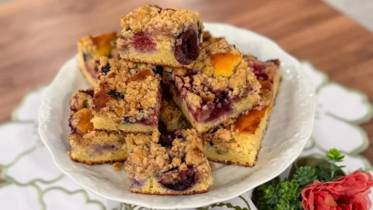 Bolo crocante de frutas vermelhas!