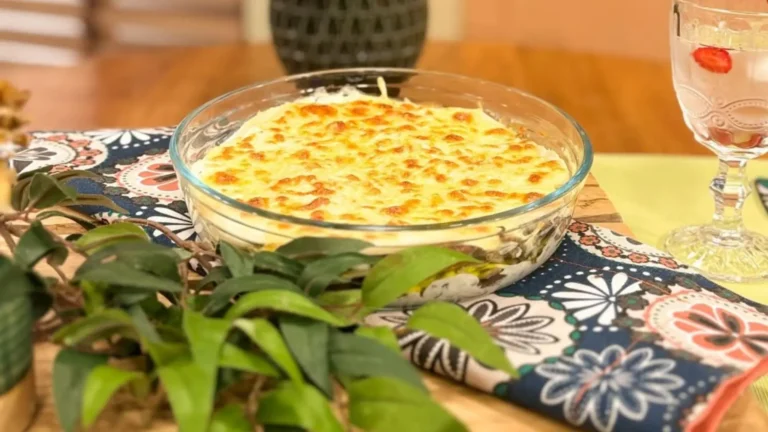 Lasanha de pupunha com cogumelos