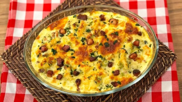 Nhoque ao molho de queijos com bacon