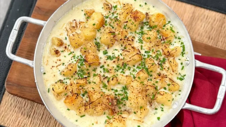 Delicioso nhoque gratinado