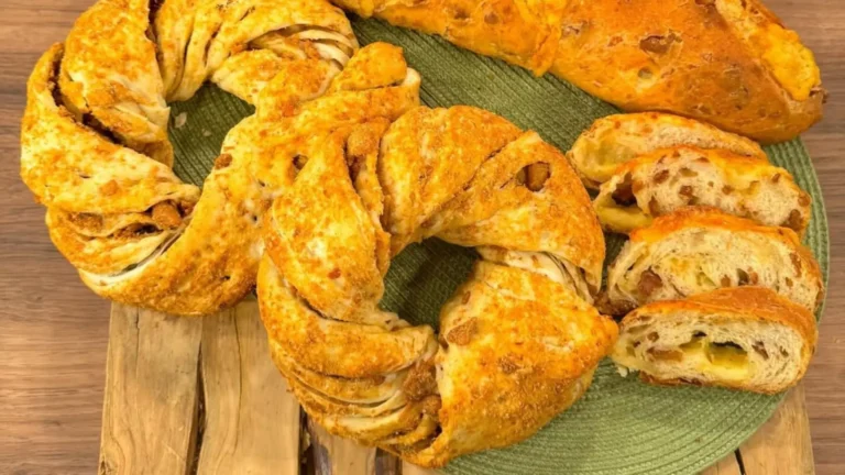 Delicioso pão italiano de torresmo