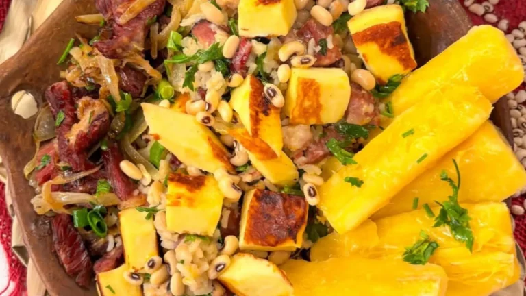 Imagem de capa representando a receita: Baião de Dois bem CREMOSO, cheio de sabor e tradição da culinária nordestina