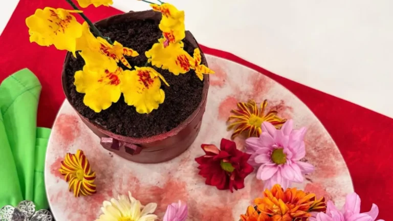 Vaso de flor comestível