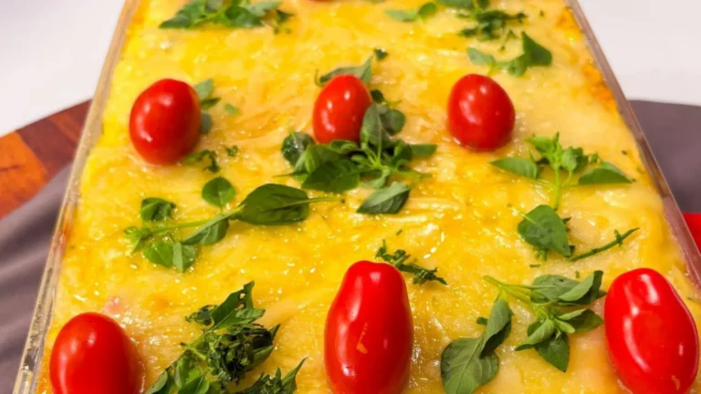 Imagem de capa representando a receita: Uma deliciosa Lasanha de polenta à toscana te espera