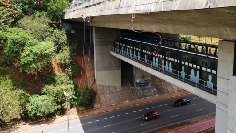 Imagem de capa representando o destaque: Rapel irregular segue no viaduto da Sumaré apesar de proibição em SP