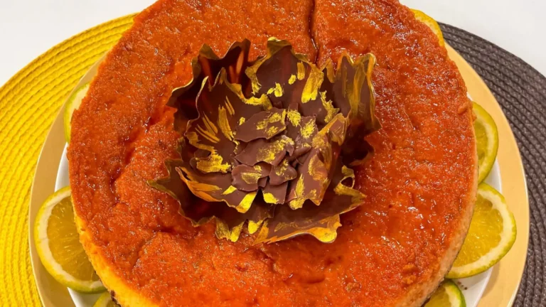 Receita de Bolo Pudim de Chocolate com Laranja