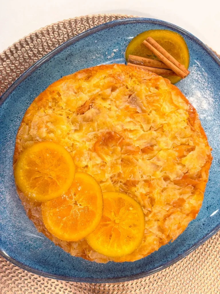 Imagem de capa representando a receita: Torta Grega de Laranja: Receita Fácil com Sabor Cítrico